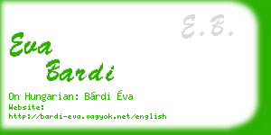 eva bardi business card